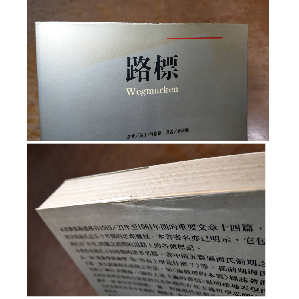 路標：Wegmarken(已泛黃、多書斑)│馬丁 海德格│時報│Heidegger、書、二手書│六成新-細節圖4