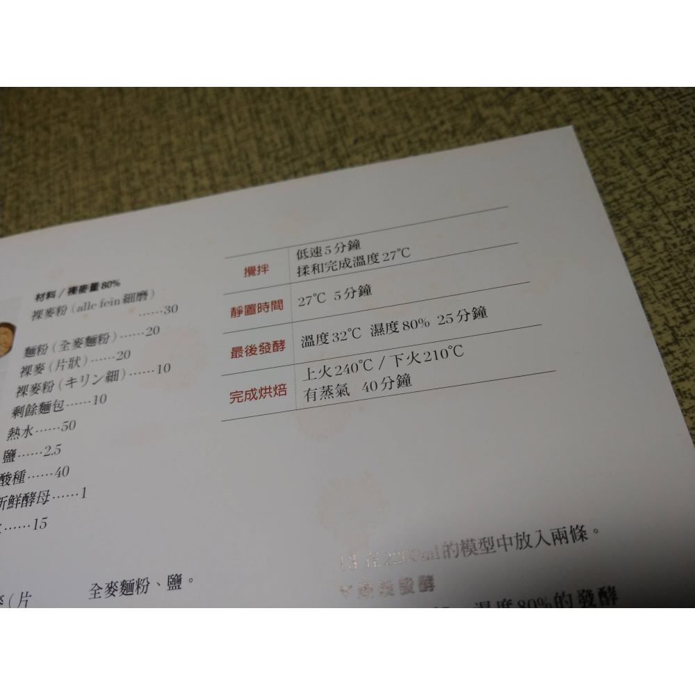 麵包新趨勢－裸麥麵包專書：Zopf烘焙的裸麥麵包(泛黃、書斑)│伊原靖友│出版菊│裸麥、裸麥麵包、食譜、二手書│七成新-細節圖6