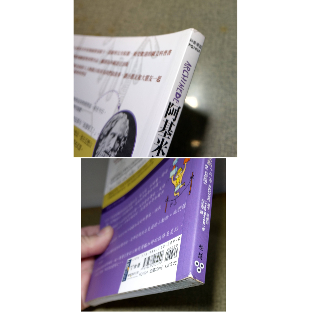 阿基米得和撐起地球的支點(泛黃、書斑)│諾維利│臉譜│阿基米得 和撐起地球的支點、阿基米德、書、二手書│七成新-細節圖3