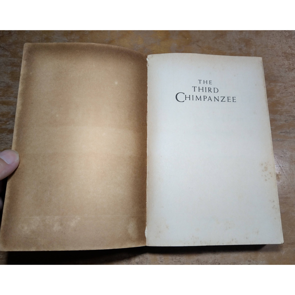 原文書：THE THIRD CHIMPANZEE(泛黃斑)│JARED DIAMOND│賈德戴蒙：第三種黑猩猩 書│老書-細節圖6