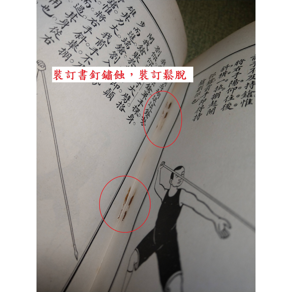 劍鎗圖說(書釘鏽蝕)│宋仔鳳│華聯│長鎗法圖說、劍槍圖說、劍槍、長槍、書、二手書│老書-細節圖8