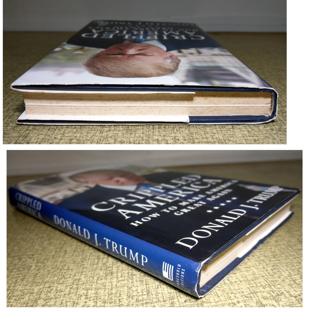 (現貨、原文書)CRIPPLED AMERICA(泛黃多書斑)│DONALD TRUMP│美國總統 川普、川普書籍│老書-細節圖2