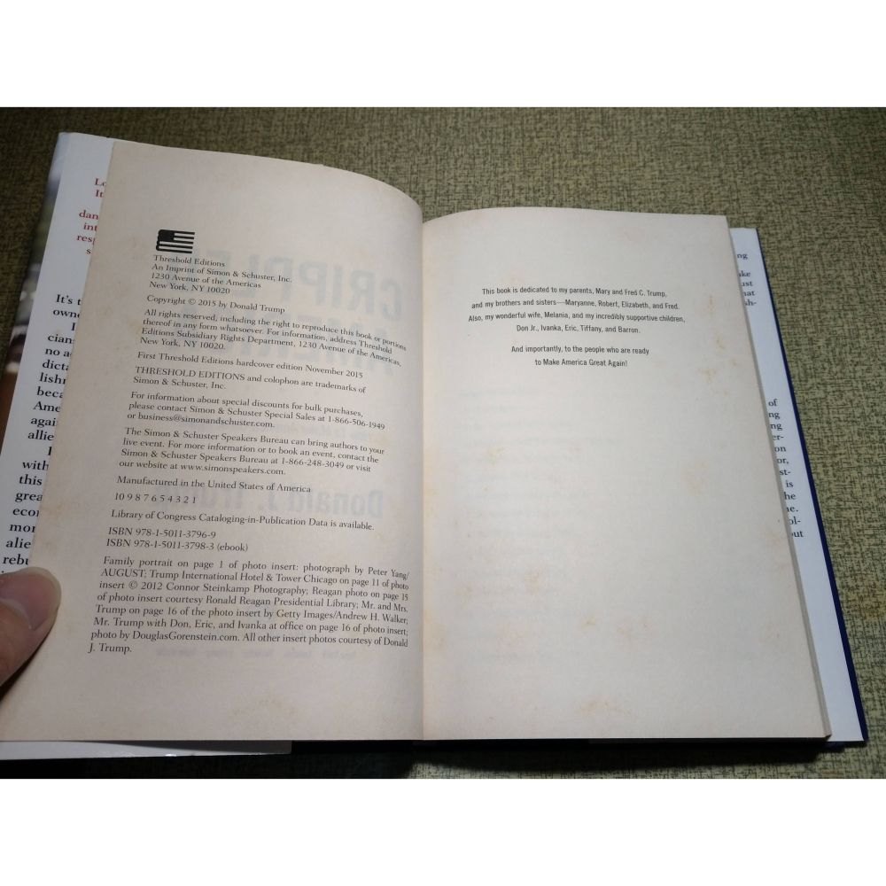 (現貨、原文書)CRIPPLED AMERICA(泛黃多書斑)│DONALD TRUMP│美國總統 川普、川普書籍│老書-細節圖4