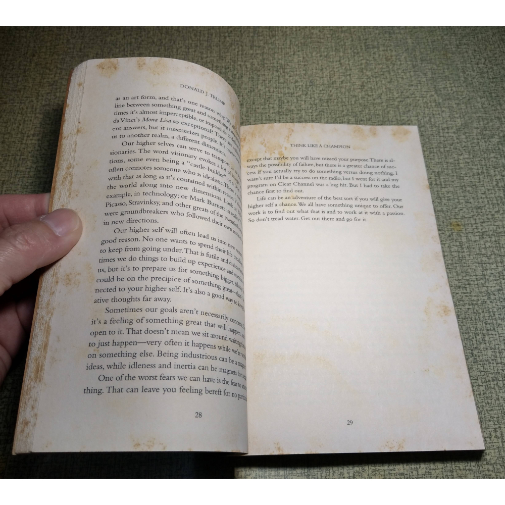 (現貨、原文書)THINK LIKE A CHAMPION(大量書斑)│DONALD TRUMP│美國總統 川普│老書-細節圖8