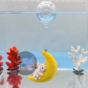 [夢幻孔雀]魚缸漂浮造景擺件-孫悟空/太空人/海綿寶寶/玉桂狗/小魔女/月亮貓咪/魚缸裝飾/水族造景/水族飾品魚缸擺飾-規格圖10