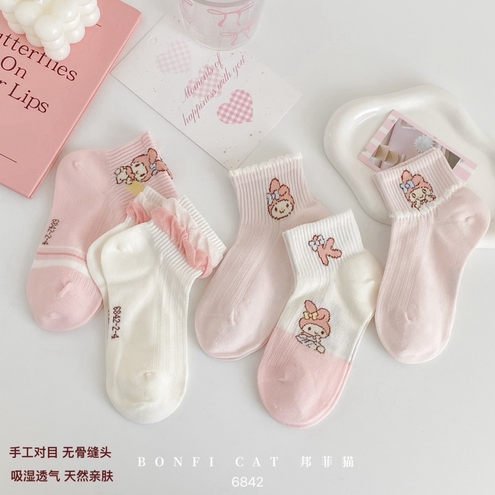 萌系女童卡通短襪【1組5入】-細節圖7