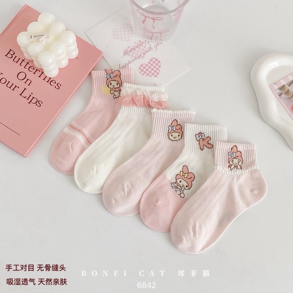 萌系女童卡通短襪【1組5入】-細節圖9