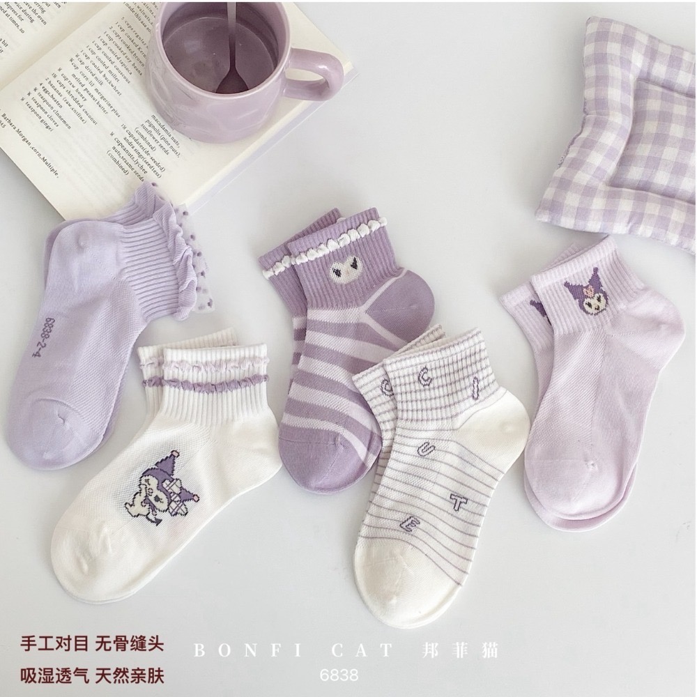 萌系女童卡通短襪【1組5入】-規格圖9