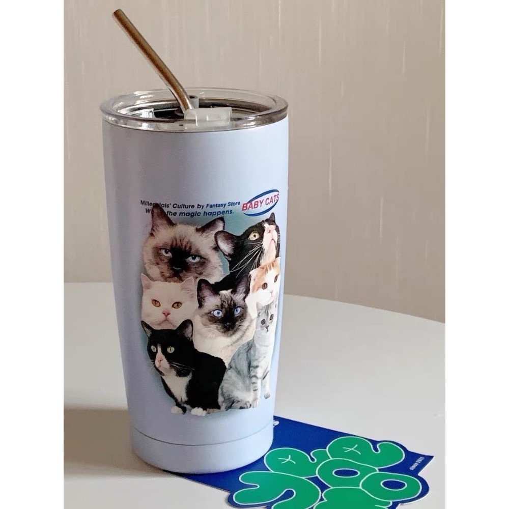 預購｜美式復古貓咪保溫杯-細節圖5