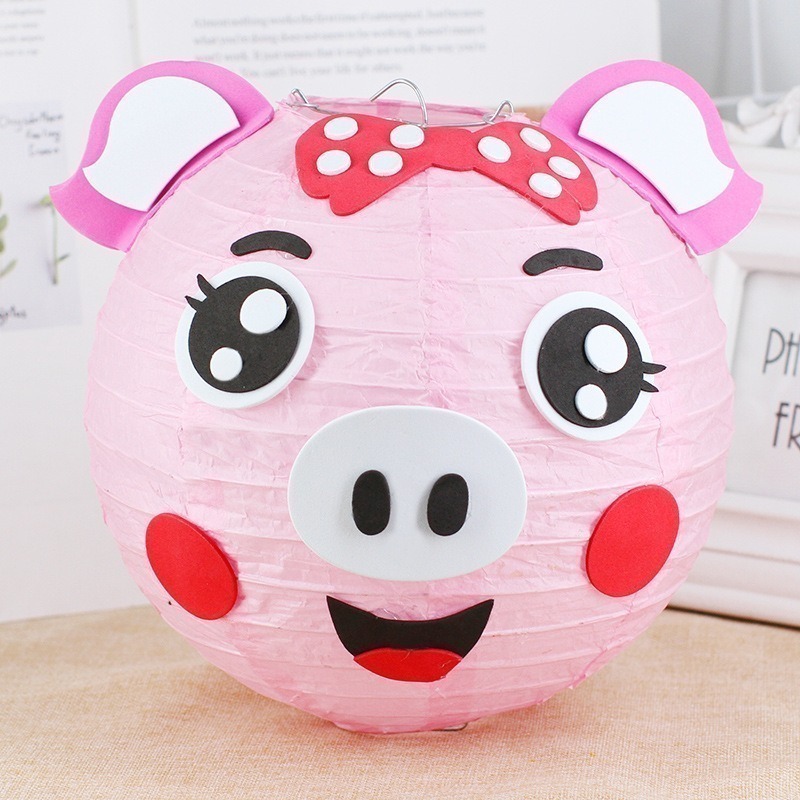 小麥手作舖︱造型燈籠材料包︱新年燈籠 元宵燈籠 DIY材料包 幼兒園創意材料 卡通手提發光燈籠 兒童DIY手作材料-細節圖11