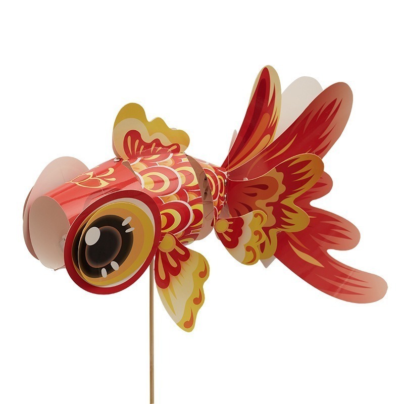 小麥手作舖︱鴻運金魚燈籠-DIY材料包︱新年春節 元旦 元宵 兒童製作材料 花燈 提燈DIY材料包-細節圖11