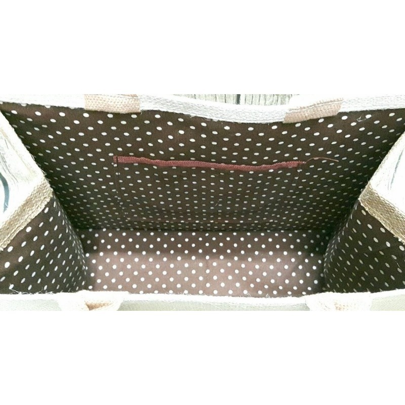 小麥手作舖︱大方款【有內裡-前後白】加長提把麻布袋︱蝶古巴特 拼貼麻布袋 彩繪胚布袋 購物袋 午餐袋 手提袋 環保袋-細節圖8