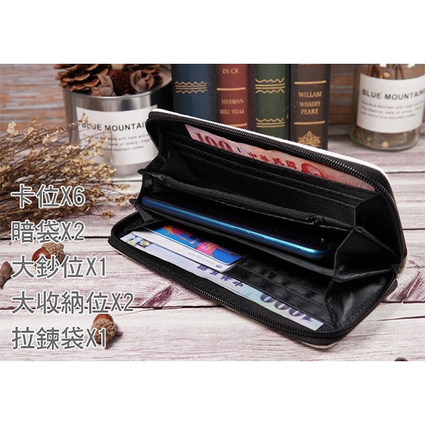 小麥手作舖︱帆布~拉鍊長夾︱胚布白色 大容量長夾 零錢包 長夾 皮夾 手拿包 長皮夾 拉鍊長夾 錢包 女用長夾 皮夾-細節圖3