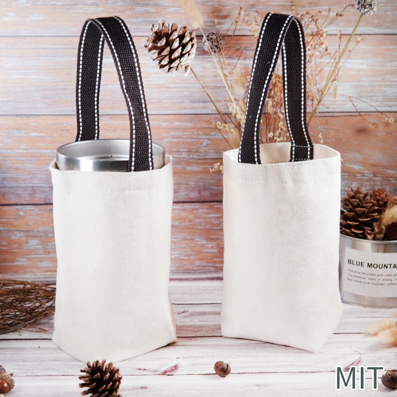 台灣製冰霸杯飲料丨台灣現貨 胚布米色 MIT帆布袋 紮染飲料袋 蝶古巴特水壺袋 拼貼帆布袋 飲料袋 水壺袋 ∣小麥手作舖-細節圖4
