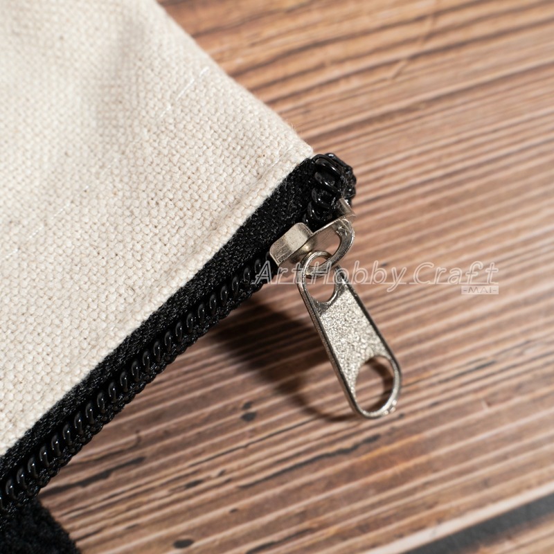 小麥手作舖︱【長提把】(小)梯型拉鍊帆布袋【胚布米色】︱MIT帆布袋 帆布手提包 帆布包 手提袋 收納袋 環保袋 胚布袋-細節圖6