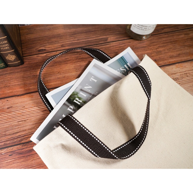 小麥手作舖︱無邊A4提袋【胚布米色】︱MIT帆布袋 帆布手提包 帆布包 蝶古巴特 手提袋 收納袋 環保袋 胚布袋 購物袋-細節圖7