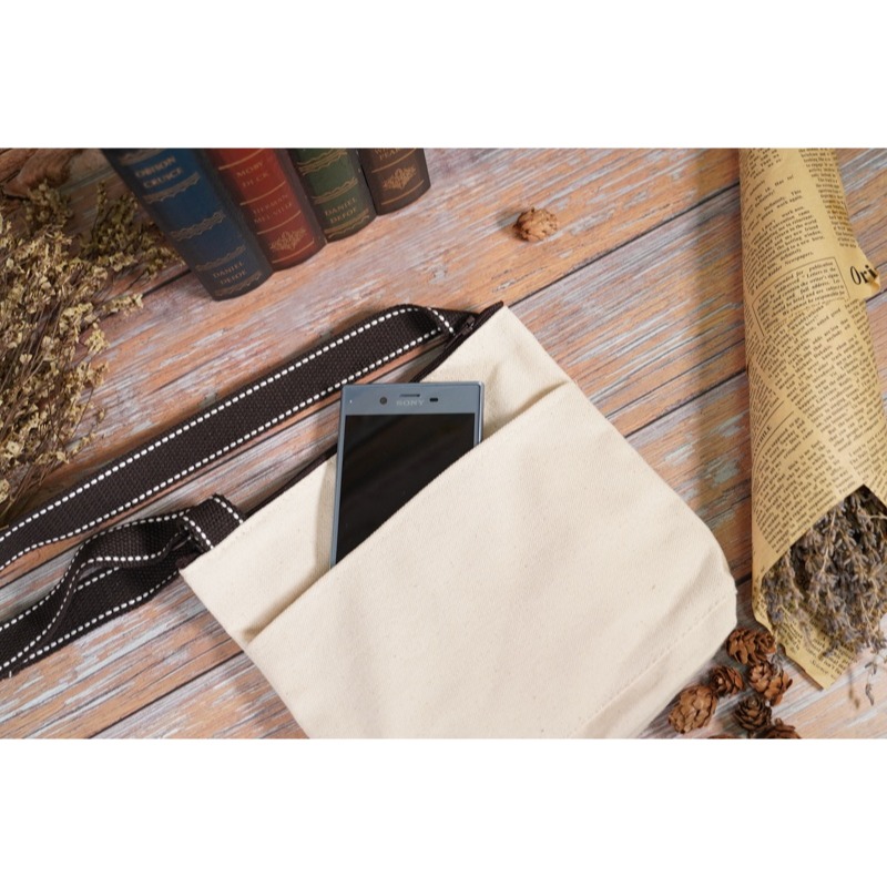 小麥手作舖︱前袋斜背拉鍊包︱背包 單肩包 隨身包 斜挎包 布包 女生包包 斜背包 蝶古巴特 收納袋 環保袋 側背包帆布包-細節圖6