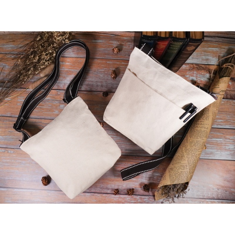 小麥手作舖︱前袋斜背拉鍊包︱背包 單肩包 隨身包 斜挎包 布包 女生包包 斜背包 蝶古巴特 收納袋 環保袋 側背包帆布包-細節圖9