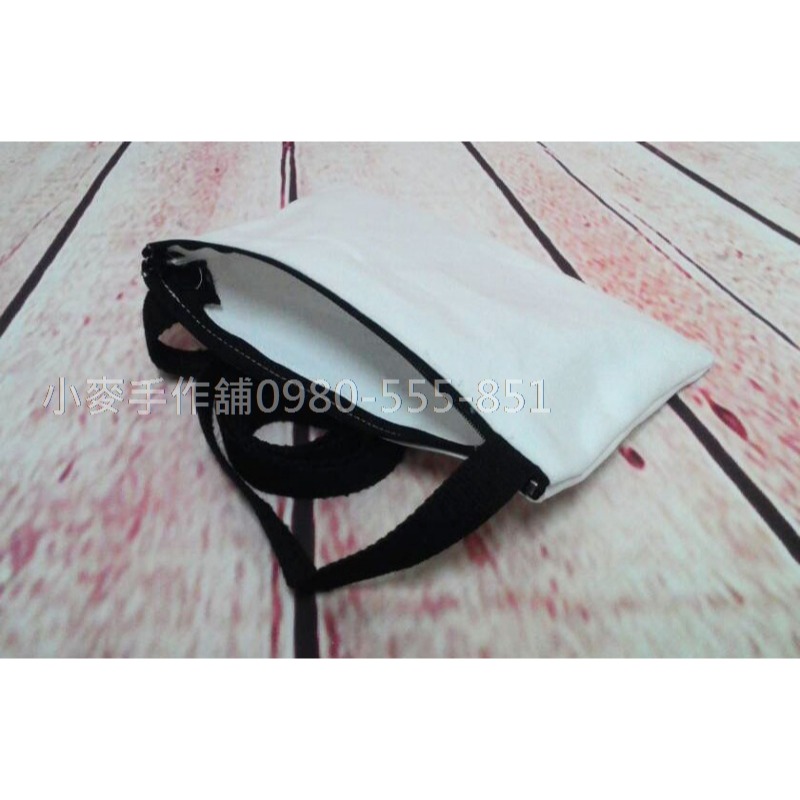 小麥手作舖︱輕巧(長提)側背【胚布白色】︱背包 單肩包 隨身包 側背包 布包 女生包包 斜背包 蝶古巴特 收納袋 環保袋-細節圖3