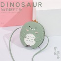 小麥手作舖︱手縫DIY恐龍包︱編織小恐龍 拉鍊圓包 單肩斜挎手機包 側背包 DIY材料包 手作禮物 手縫包 造型手縫包-規格圖10