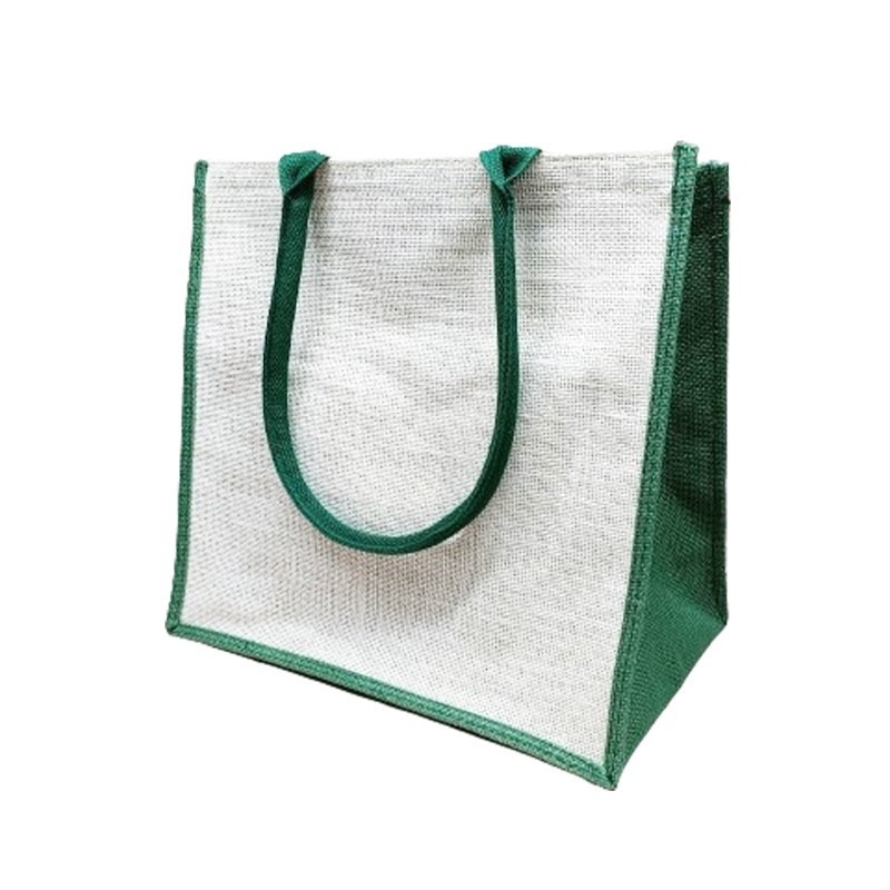 彩側邊-大方拉鍊麻布袋∣大方前後白 蝶古巴特 拼貼麻布袋 大寬底購物袋 防水膜麻布袋 環保袋  蝶古巴特∣小麥手作舖-細節圖2