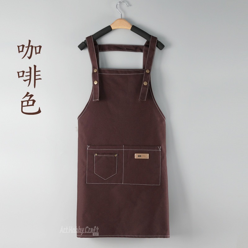 H型牛仔圍裙∣台灣現貨 雙肩背帶 H型圍裙 家用廚房圍裙 無袖圍腰 男女通用圍裙∣ 小麥手作舖-規格圖11