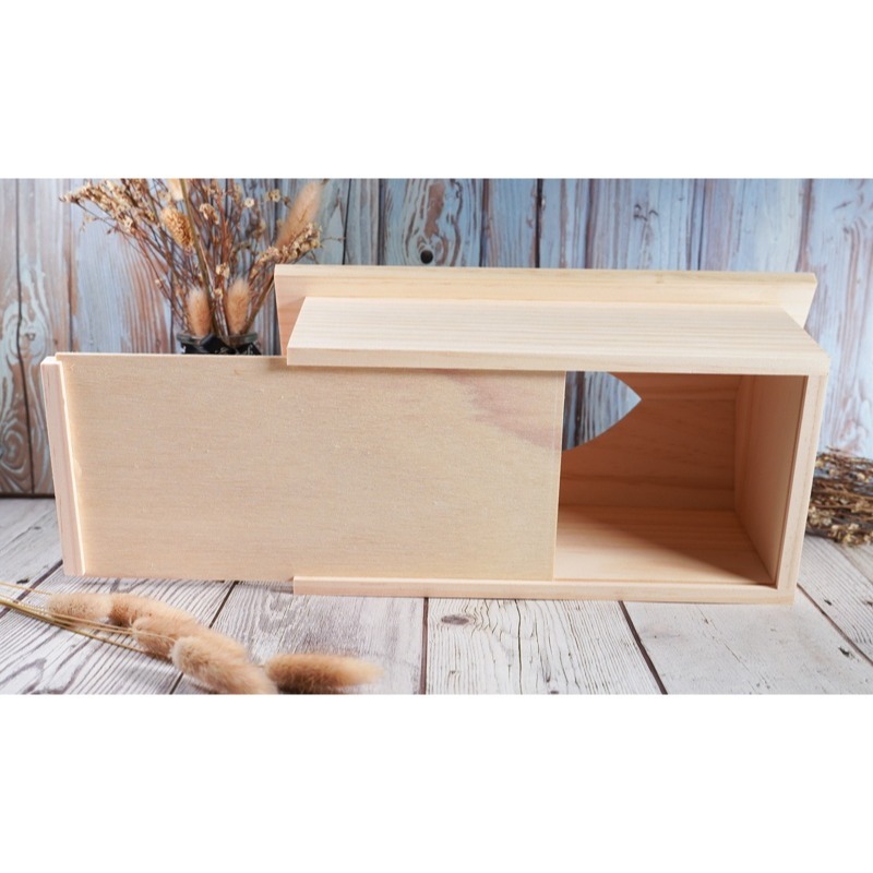 松木=屋簷式面紙盒∣面紙盒 衛生紙盒 客廳收納 抽取式面紙盒 蝶古巴特 拼貼 彩繪 木器 素胚 衛生收納盒∣小麥手作舖-細節圖4