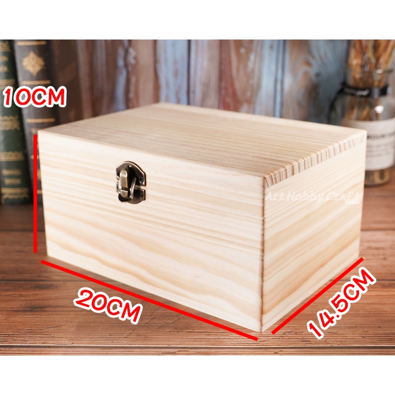 小麥手作舖∣實木珠寶盒-20CM∣飾品收納盒 收納盒 展示盒 珠寶盒 蝶古巴特 Decoupage 拼貼 彩繪 DIY-細節圖3