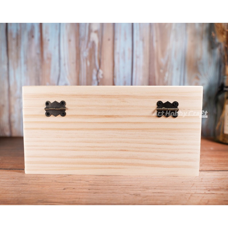 小麥手作舖∣實木珠寶盒-20CM∣飾品收納盒 收納盒 展示盒 珠寶盒 蝶古巴特 Decoupage 拼貼 彩繪 DIY-細節圖5