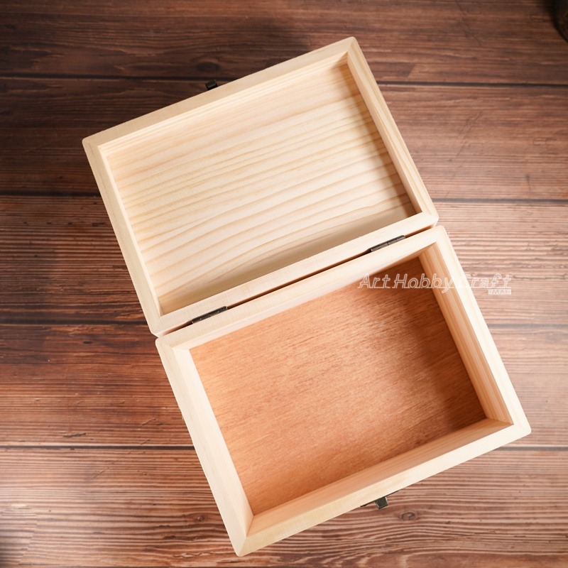 小麥手作舖∣實木珠寶盒-20CM∣飾品收納盒 收納盒 展示盒 珠寶盒 蝶古巴特 Decoupage 拼貼 彩繪 DIY-細節圖6