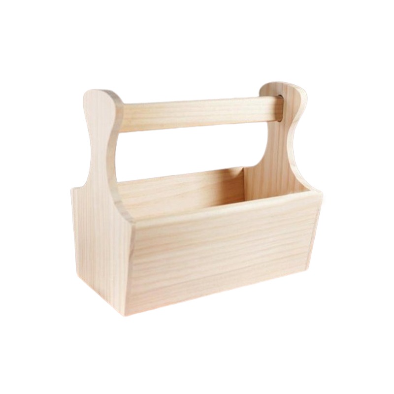 小麥手作舖∣松木=弧度造型手提盒∣小物收納盒 手提盒 手提 家用 蝶古巴特 拼貼 彩繪 木器 素胚 木胚 DIY 美勞-細節圖2