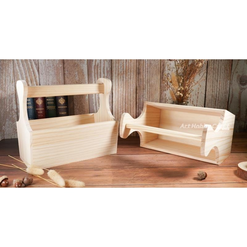 小麥手作舖∣松木=弧度造型手提盒∣小物收納盒 手提盒 手提 家用 蝶古巴特 拼貼 彩繪 木器 素胚 木胚 DIY 美勞-細節圖4