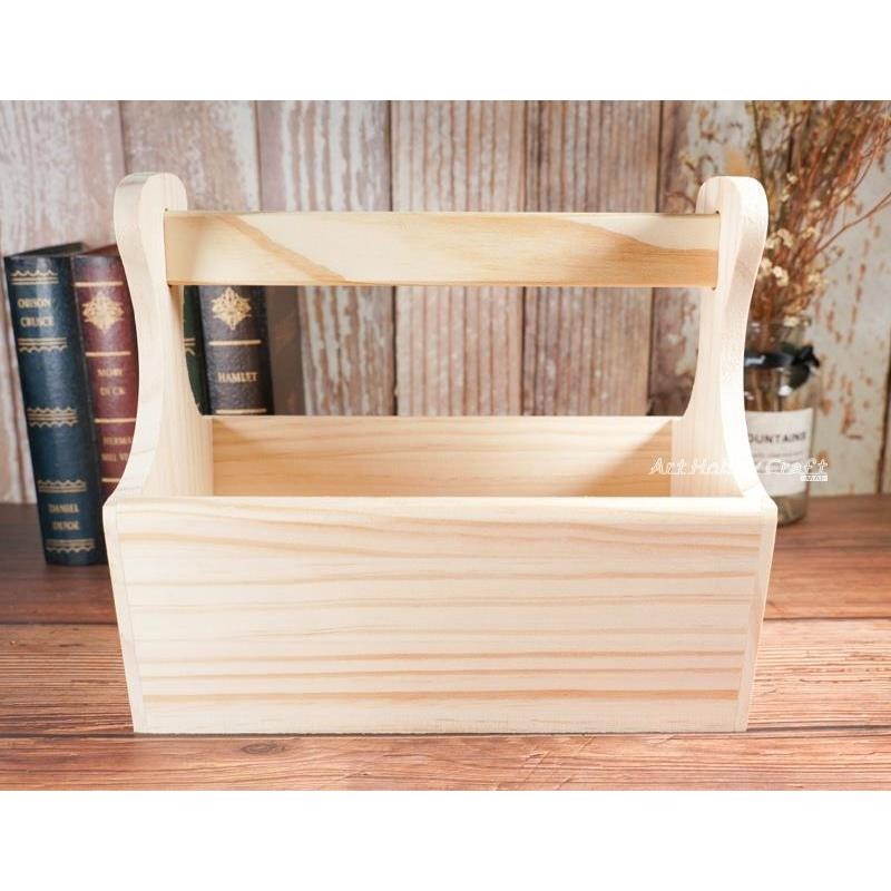 小麥手作舖∣松木=弧度造型手提盒∣小物收納盒 手提盒 手提 家用 蝶古巴特 拼貼 彩繪 木器 素胚 木胚 DIY 美勞-細節圖8