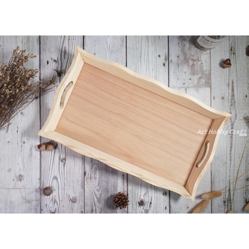 小麥手作舖∣波浪37x21松木托盤∣木托盤 松木托盤 木質托盤 手提托盤 茶盤 日式托盤 餐盤 收納盤 餐廳托盤 托盤-細節圖8