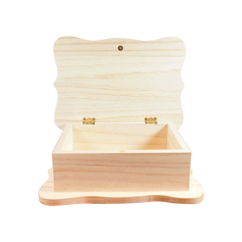 小麥手作舖∣松木~花邊置物盒【中】∣收納盒 整理盒 松木置物盒 蝶古巴特 Decoupage 拼貼 彩繪 DIY 手作-細節圖2