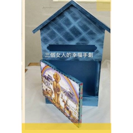小麥手作舖∣松木【大A】屋形信箱∣松木信箱 DIY信箱 戶外裝飾 信件收納 自然木質 蝶古巴特 拼貼 彩繪 木器 素胚-細節圖4