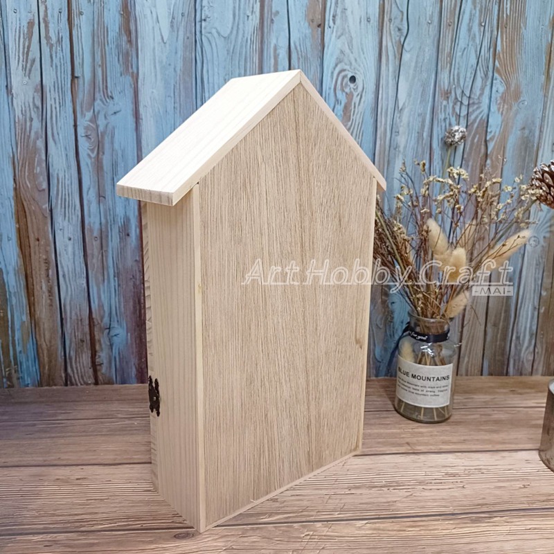 小麥手作舖∣松木【大A】屋形信箱∣松木信箱 DIY信箱 戶外裝飾 信件收納 自然木質 蝶古巴特 拼貼 彩繪 木器 素胚-細節圖7