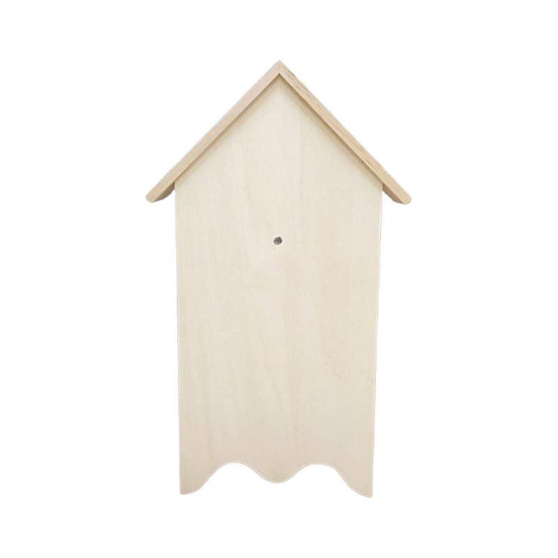 小麥手作舖∣屋型時鐘板∣屋型時鐘板 蝶古巴特 時鐘板 拼貼 彩繪 木器 DIY時鐘板 木製時鐘板 屋型時鐘木胚 木質鐘板-細節圖2