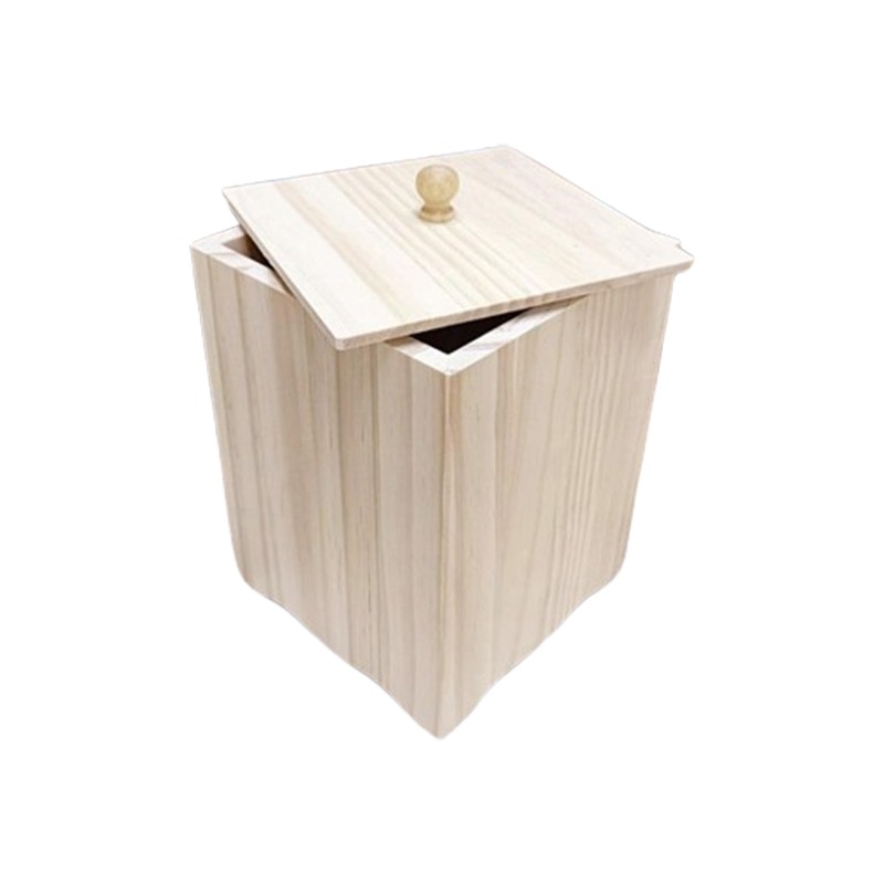 小麥手作舖∣松木方形-高款收納盒∣蝶古巴特 收納盒 松木收納盒 DIY 創意 多用途收納盒 居家收納盒 松木收納盒-細節圖2