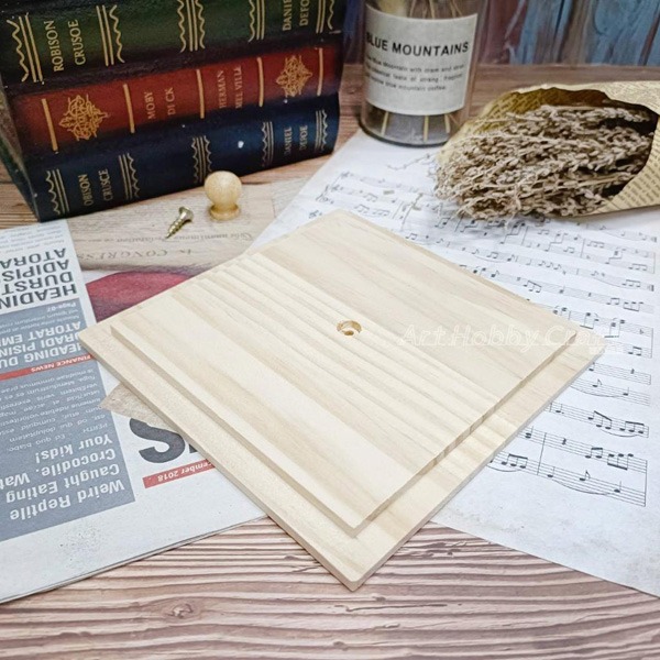 小麥手作舖∣松木方形-高款收納盒∣蝶古巴特 收納盒 松木收納盒 DIY 創意 多用途收納盒 居家收納盒 松木收納盒-細節圖3