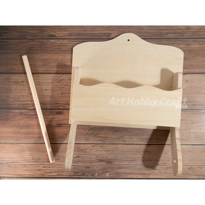 小麥手作舖∣廚房置物架加紙巾架∣紙巾架 蝶古巴特 拼貼 彩繪木器DIY 美勞 置物架 捲筒紙巾架 收納架 木質置物架-細節圖3