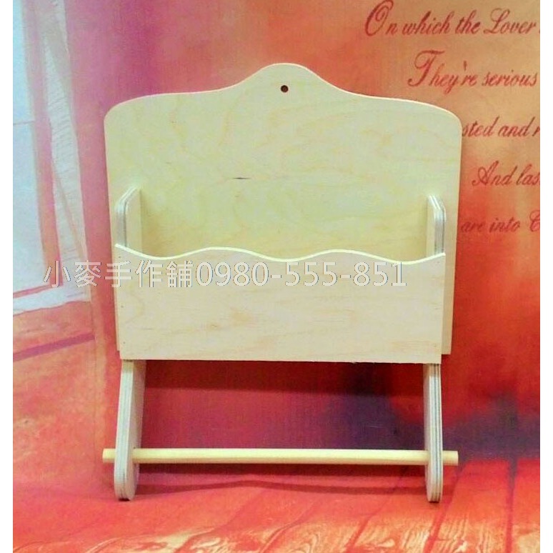 小麥手作舖∣廚房置物架加紙巾架∣紙巾架 蝶古巴特 拼貼 彩繪木器DIY 美勞 置物架 捲筒紙巾架 收納架 木質置物架-細節圖9