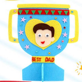 小麥手作舖︱爸爸的獎杯︱父親節 獎杯 不織布獎杯 材料包 兒童手作 父親節DIY  父親節禮物 不織布材料包 爸爸獎杯-規格圖8