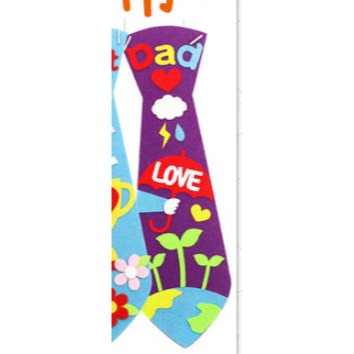 小麥手作舖丨父親節領帶∣領帶 不織布領帶 DIY 材料包 兒童手作 黏貼材料包 免剪裁 帶背膠 不織布材料包 父親節禮物-規格圖11