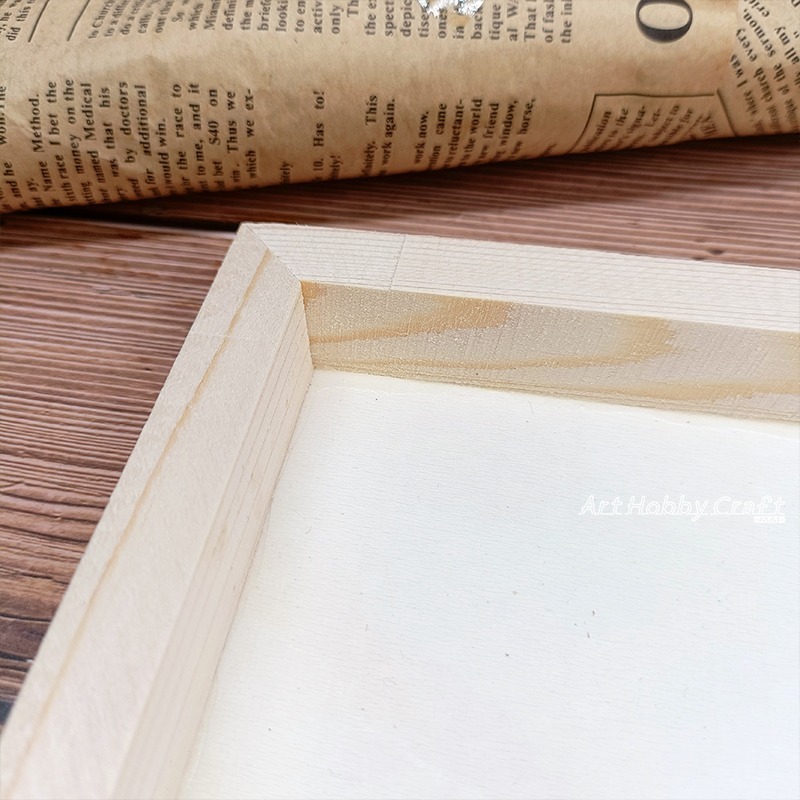 台灣現貨 小麥手作舖︱松木深框︱木框 木胚 深木框 松木框 松木深框 裝飾木框 彩繪木框 拼貼 蝶古巴特 DIY木框-細節圖10