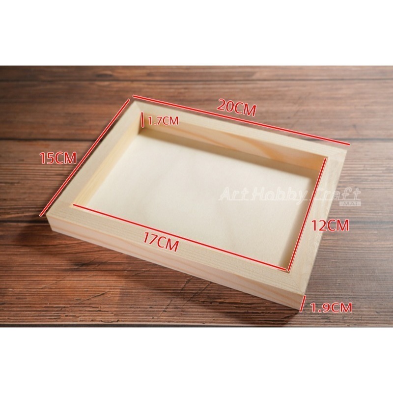 松木深框︱台灣現貨 木框 木胚 深木框 松木框 松木深框 裝飾木框 彩繪木框 拼貼 蝶古巴特 DIY木框︱小麥手作舖-細節圖6