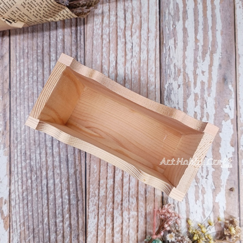 松木杯墊 松木波浪式【杯墊盒】∣ 實木杯墊 彩繪 松木杯墊 手作 圓木杯墊 方木杯墊 蝶古巴特 拼貼∣小麥手作舖-細節圖8