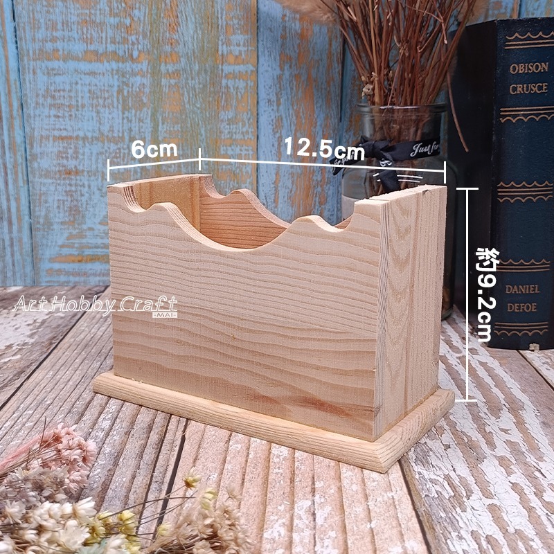 松木杯墊 松木波浪式【杯墊盒】∣ 實木杯墊 彩繪 松木杯墊 手作 圓木杯墊 方木杯墊 蝶古巴特 拼貼∣小麥手作舖-規格圖9
