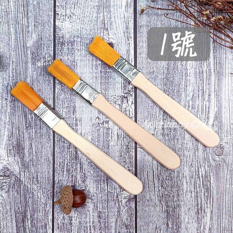 台灣現貨 小麥手作舖︱板刷平筆 -單支︱平筆 筆刷 板刷 平筆刷 平筆板刷 拼貼筆 蝶古巴特 拼貼 彩繪 DIY 手作-細節圖3