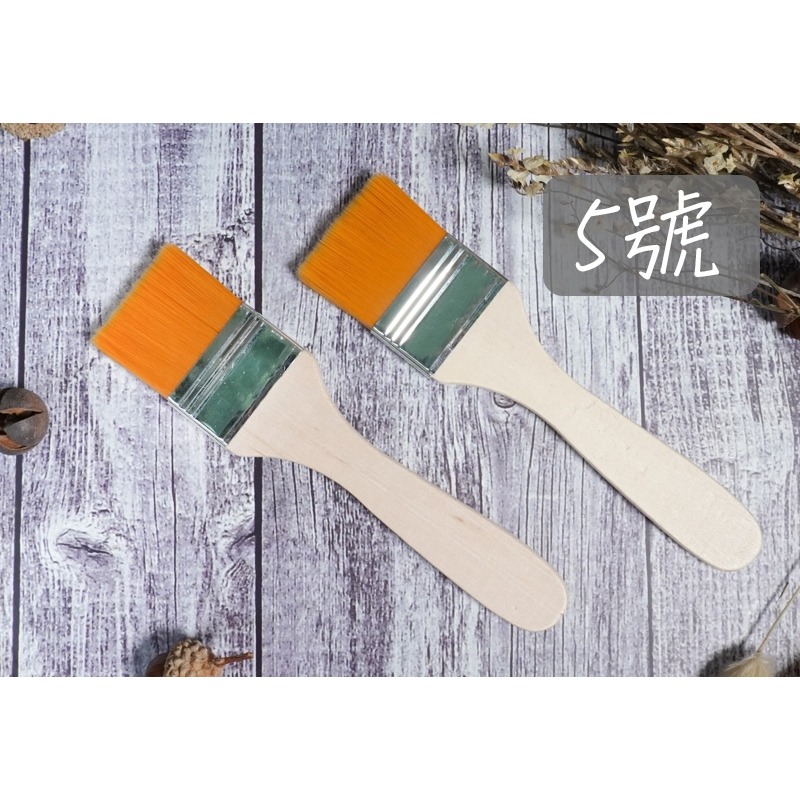 台灣現貨 小麥手作舖︱板刷平筆 -單支︱平筆 筆刷 板刷 平筆刷 平筆板刷 拼貼筆 蝶古巴特 拼貼 彩繪 DIY 手作-規格圖8